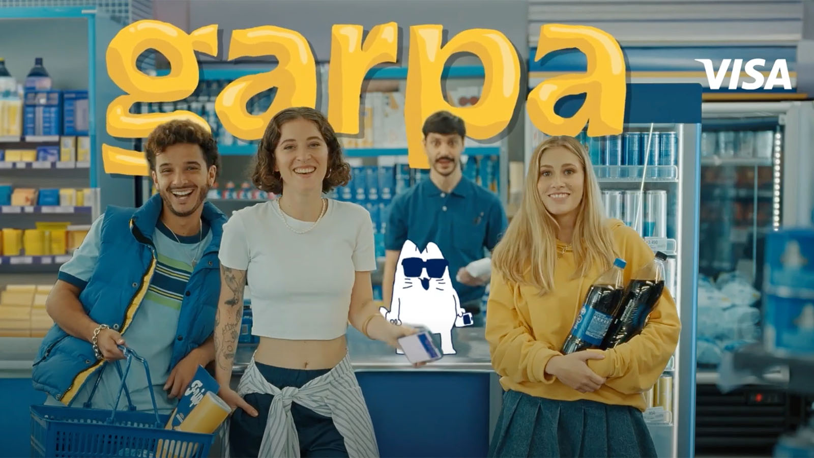 amigos en el mercado