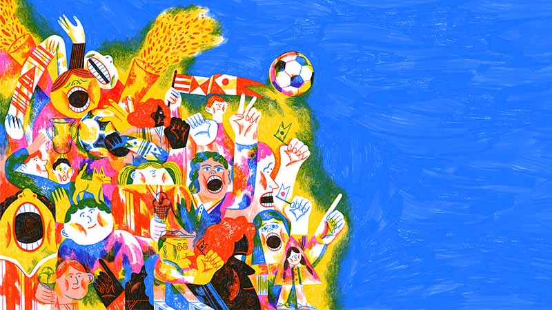 Artwork by Alice Piaggio from Italy, created for Visa’s Reimagine FIFA World Cup 2026 collaboration.