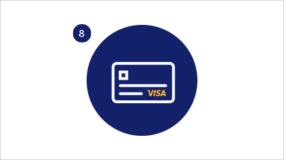 Ícone cartão Visa Ícone cartão Visa